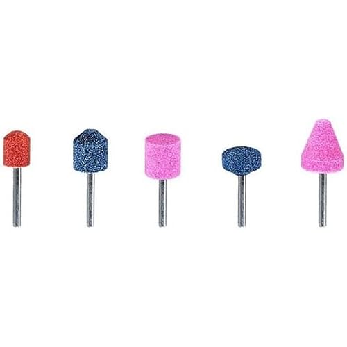 wolfcraft Keramisches Schleifkörper-Set, 5-tlg. - 2142000 - Für sicheres Schleifen und Entgraten - verschiedene Formen für unterschiedliche Materialoberflächen - aus hochwertigem Aluminium-Oxyd von wolfcraft