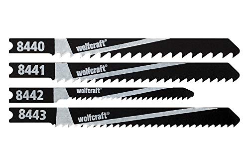 wolfcraft Stichsägeblätter Set für Holz - 8440000 - U-Schaft 10-teilig - Geeignet für Weichholz - Vielseitig einsetzbar von wolfcraft
