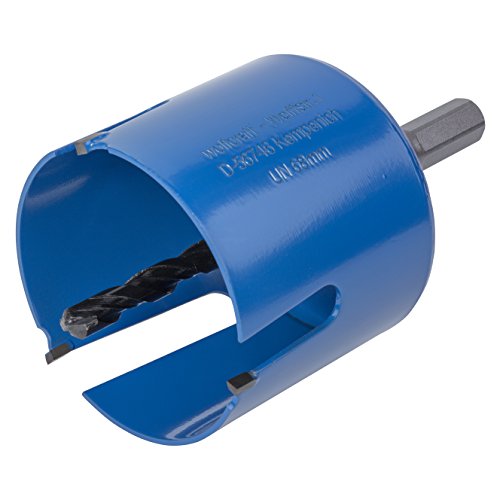 wolfcraft Universallochsäge mit Spanndorn, vormontiert I 3882000 I Vielseitig einsetzbar in unterschiedlichsten Materialien, Schnitttiefe 60 mm, ø68mm von wolfcraft