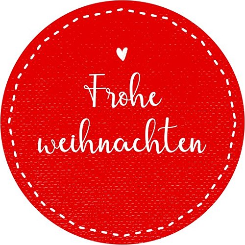 wolga-kreativ 120 Aufkleber Weihnachten "frohe Weihnachten" rot Geschenk Advent Frohe Weihnachten Etiketten selbstklebend für Geschenke von wolga-kreativ