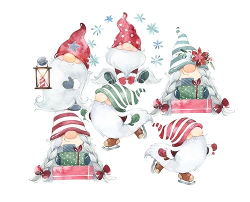 wolga-kreativ Aufkleber Sticker Geschenkaufkleber Weihnachten Advent Weihnachtssticker Etiketten 4 Blätter Winterzwerge selbstklebend für Geschenke von wolga-kreativ