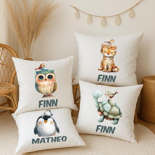 wolga-kreativ personalisiertes Kuschelkissen Kinder – Tier-Motive mit Namen – Panda, Tiger&Schildkröte – Geschenk für Jungen und Mädchen – Flauschiges Babykissen – Bedruckt in Deutschland wolga-kreativ personalisiertes Kuschelkissen Kinder – Tier-Motive mit Namen – Panda, Tiger&Schildkröte – Geschenk für Jungen und Mädchen – Flauschiges Babykissen – Bedruckt in Deutschland von wolga-kreativ