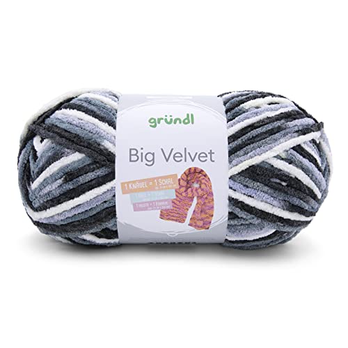 Big Velvet von Gründl,1 Knäuel =1 Schal,250g/205 m, 100% Polyester, Chenille,weiche Wolle,z. Häkeln und Stricken (05) von wolldealer 24