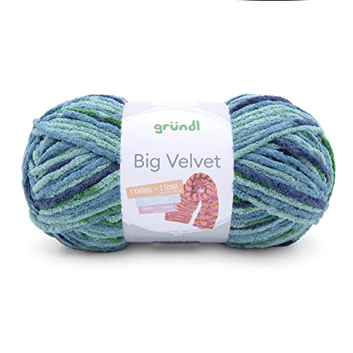 Big Velvet von Gründl,1 Knäuel =1 Schal,250g/205 m, 100% Polyester, Chenille,weiche Wolle,z. Häkeln und Stricken (06) von wolldealer 24