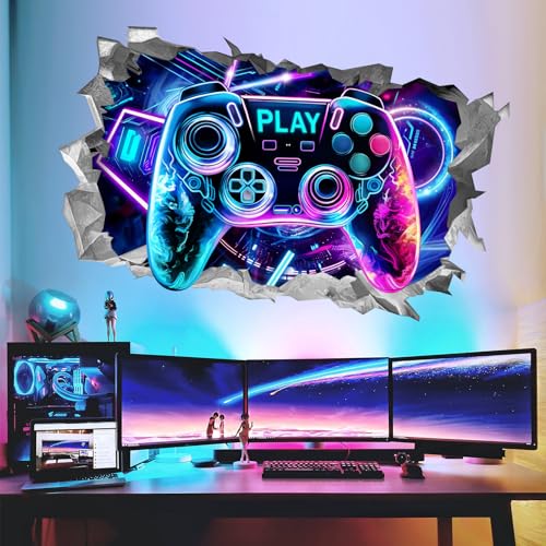 wondever Wandtattoo 3D Junge Gamer Wandaufkleber Videospiel Gaming Zimmer Controller Wandsticker Wanddeko für Kinderzimmer Jungen Schlafzimmer Spielzimmer wondever Wandtattoo 3D Junge Gamer Wandaufkleber Videospiel Gaming Zimmer Controller Wandsticker Wanddeko für Kinderzimmer Jungen Schlafzimmer Spielzimmer von wondever