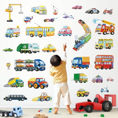 wondever Wandtattoo Auto Kinderzimmer Wandaufkleber Fahrzeuge Traktor Baufahrzeuge Wandsticker Wanddeko für Jungen Babyzimmer Kinderzimmer Spielzimmer wondever Wandtattoo Auto Kinderzimmer Wandaufkleber Fahrzeuge Traktor Baufahrzeuge Wandsticker Wanddeko für Jungen Babyzimmer Kinderzimmer Spielzimmer von wondever