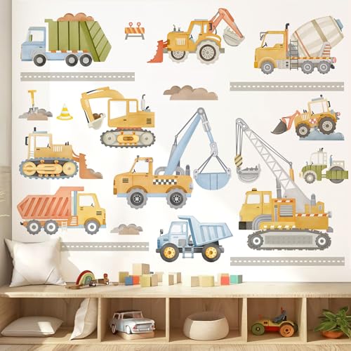 wondever Wandtattoo Kinderzimmer Junge Fahrzeuge Wandaufkleber Bagger Baufahrzeuge Traktor Auto Wandsticker Wanddeko für Kinderzimmer Babyzimmer Junge Spielzimmer wondever Wandtattoo Kinderzimmer Junge Fahrzeuge Wandaufkleber Bagger Baufahrzeuge Traktor Auto Wandsticker Wanddeko für Kinderzimmer Babyzimmer Junge Spielzimmer von wondever