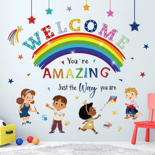 wondever Wandtattoo Regenbogen Kinder Wandaufkleber Zitate Inspirierende Wandsticker Wanddeko Wanddeko für Klassenzimmer Lesen Ecke wondever Wandtattoo Regenbogen Kinder Wandaufkleber Zitate Inspirierende Wandsticker Wanddeko Wanddeko für Klassenzimmer Lesen Ecke von wondever