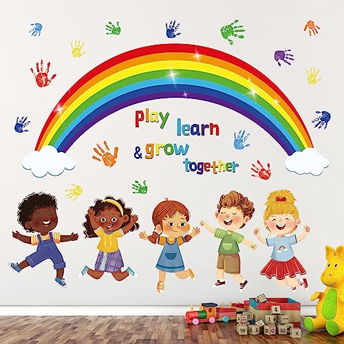 wondever Wandtattoo Regenbogen Kinder Wandaufkleber Zitate Inspirierende Wandsticker Wanddeko für Klassenzimmer Kinderzimmer Babyzimmer von wondever