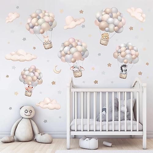 wondever Wandtattoo Tiere Ballon Wandaufkleber Heißluftballon Elefant Wolken Sterne Wandsticker Wanddeko für Kinderzimmer Babyzimmer Schlafzimmer wondever Wandtattoo Tiere Ballon Wandaufkleber Heißluftballon Elefant Wolken Sterne Wandsticker Wanddeko für Kinderzimmer Babyzimmer Schlafzimmer von wondever