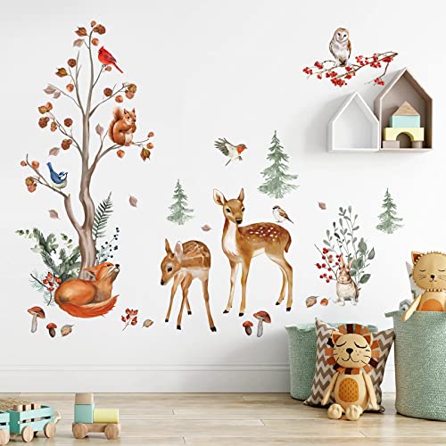 wondever Wandtattoo Waldtiere Baum Winter Wandaufkleber Hirsch Reh Fuchs Wandsticker Wanddeko für Kinderzimmer Babyzimmer wondever Wandtattoo Waldtiere Baum Winter Wandaufkleber Hirsch Reh Fuchs Wandsticker Wanddeko für Kinderzimmer Babyzimmer von wondever