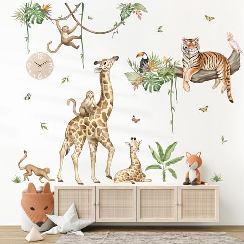 wondever Wandtattoo Dschungel Tiere Baum Zweig Wandaufkleber Safari Giraffe Tiger Affe Wandsticker Wanddeko für Kinderzimmer Jungen Babyzimmer wondever Wandtattoo Dschungel Tiere Baum Zweig Wandaufkleber Safari Giraffe Tiger Affe Wandsticker Wanddeko für Kinderzimmer Jungen Babyzimmer von wondever