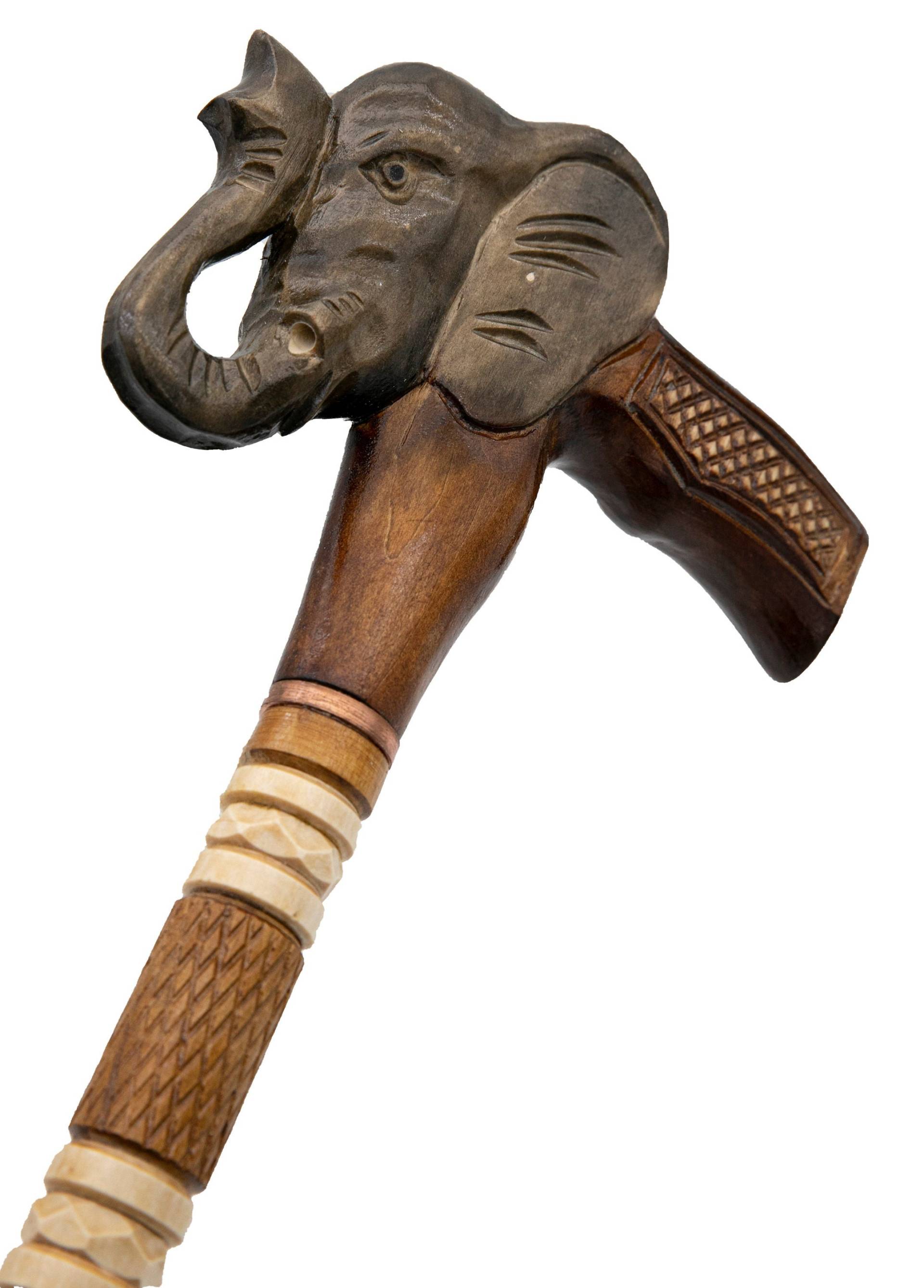 Elefant-Kopf Handgemachte Stöcke Holzstab Hand Stützgriff Gehen Elefant-Kopf Handgemachte Stöcke Holzstab Hand Stützgriff Gehen von woodencraftus