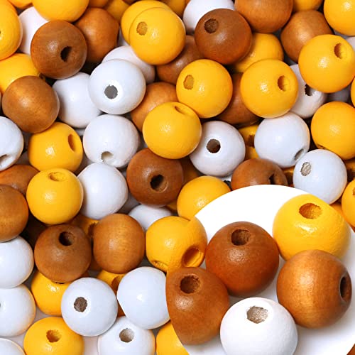 300 Stück 10 mm Holzperlen in Kurkuma, weiß, hellkaffeefarben, gemischte Farben, bemalte runde Holzperlen mit 3 mm Loch zum Basteln, Schmuckherstellung und Perlenhandwerk, 100 Stück pro Farbe 300 Stück 10 mm Holzperlen in Kurkuma, weiß, hellkaffeefarben, gemischte Farben, bemalte runde Holzperlen mit 3 mm Loch zum Basteln, Schmuckherstellung und Perlenhandwerk, 100 Stück pro Farbe von woodeni
