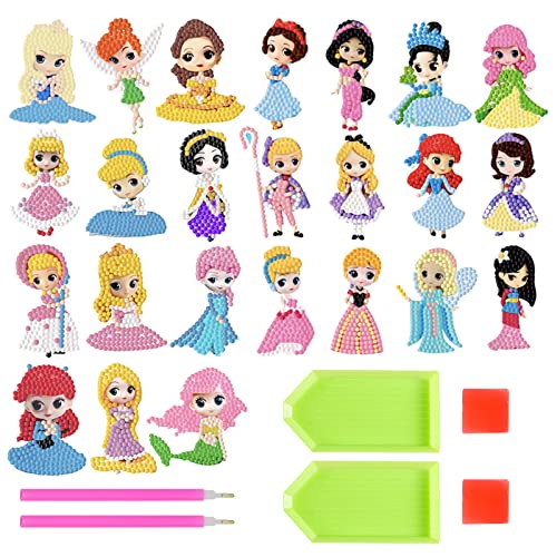 24 Prinzessinnen Diamond Painting Sticker,Wopin- Prinzessinnen Diamant Painting Bilder Kinder,5d Diamond Painting Anfänger Set,Schöne Handgemachte Deko,Sehr gut für Anfänger und Kinder geeignet 24 Prinzessinnen Diamond Painting Sticker,Wopin- Prinzessinnen Diamant Painting Bilder Kinder,5d Diamond Painting Anfänger Set,Schöne Handgemachte Deko,Sehr gut für Anfänger und Kinder geeignet von wopin