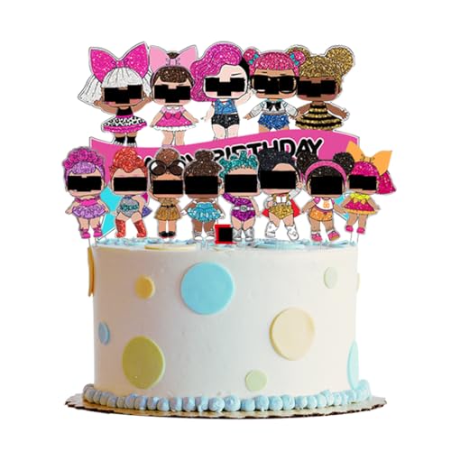 24pcs LOL-Kuchenaufsatz wopin-LOL Happy Birthday kuchen Decoration LOL Cake Pick or Birthday for Boys, Cake Decoration for Kids Birthday Party von wopin
