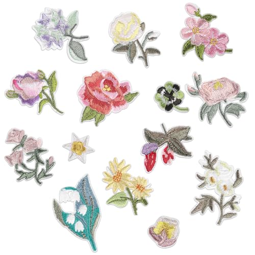 14 Stück Blumen Patches zum Aufbügeln, Flicken zum Aufbügeln, Patches Klett, Aufnäher zum Aufbügeln, Bestickte Aufnäher, Bügelbilder für Hosen, Hut, Jeans, Jacken Rucksäcke, DIY-Zubehör 14 Stück Blumen Patches zum Aufbügeln, Flicken zum Aufbügeln, Patches Klett, Aufnäher zum Aufbügeln, Bestickte Aufnäher, Bügelbilder für Hosen, Hut, Jeans, Jacken Rucksäcke, DIY-Zubehör von worahroe