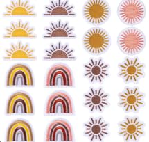 24 Stück Patches Zum AufbüGeln Sonnengestickte Flicken Zum AufbüGeln Kinder Stickerei AufnäHer von worahroe