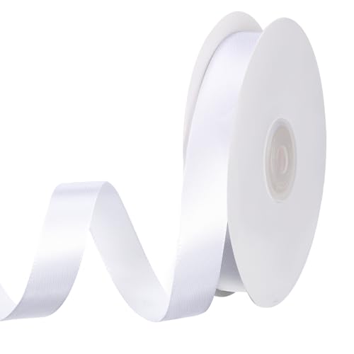 50m Schleifenband Weiss, 15mm Geschenkband Weiß Satinband Weiss Dekoband Stoffband Weißes Band für Geschenkverpackung Basteln Deko Hochzeit Geburtstag Taufe Ostern 50m Schleifenband Weiss, 15mm Geschenkband Weiß Satinband Weiss Dekoband Stoffband Weißes Band für Geschenkverpackung Basteln Deko Hochzeit Geburtstag Taufe Ostern von woric