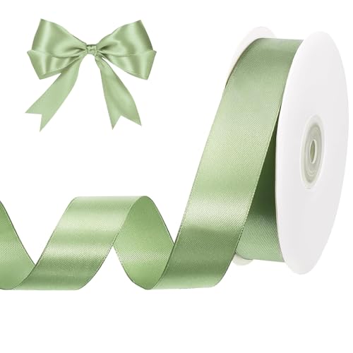 woric 45 m Schleifenband Grün, 25 mm Geschenkband Grün Satinband Band Eukalyptus Grün für Osterkörbchen Tischdeko Kommunion Deko Geburtstag Hochzeit Geschenkband Breit woric 45 m Schleifenband Grün, 25 mm Geschenkband Grün Satinband Band Eukalyptus Grün für Osterkörbchen Tischdeko Kommunion Deko Geburtstag Hochzeit Geschenkband Breit von woric