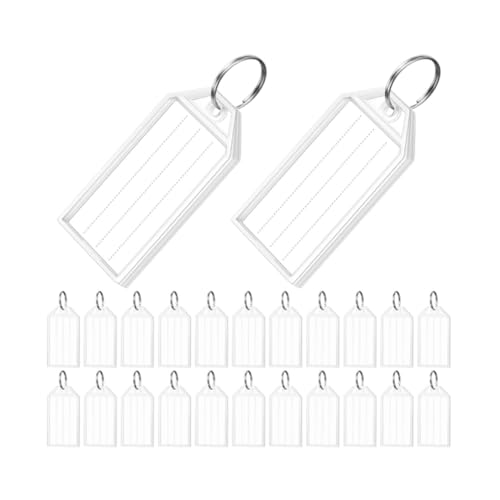 worien 100 Stück Schlüsselanhänger 2 Kunststoff-Schlüsselanhänger mit Linierten Etiketten Aus Leerem Papier, Transparenten Abdeckungen und Artikelkennzeichnungen, Langlebig, Einfach zu Installier worien 100 Stück Schlüsselanhänger 2 Kunststoff-Schlüsselanhänger mit Linierten Etiketten Aus Leerem Papier, Transparenten Abdeckungen und Artikelkennzeichnungen, Langlebig, Einfach zu Installier von worien