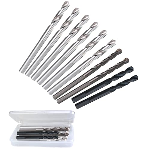 WOWSUPM 6,35 mm 10-teiliges Pilotbohrer-Set für Dorn-Hochgeschwindigkeitsstahl- und Hartmetallbohrer zum Schneiden mehrerer Materialien, Hartmetall, Holz, Kunststoff, festsitzender Ziegel WOWSUPM 6,35 mm 10-teiliges Pilotbohrer-Set für Dorn-Hochgeschwindigkeitsstahl- und Hartmetallbohrer zum Schneiden mehrerer Materialien, Hartmetall, Holz, Kunststoff, festsitzender Ziegel von wowsupm