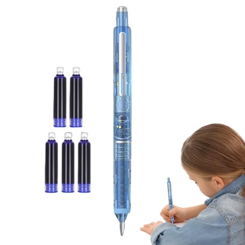 wqibq Füllfederhalter - Schreibgerät Für Schüler - Automatischer Füllhalter mit 0,38 mm Feder und 5 Tintenpatronen für Notizen und Schulhefte wqibq Füllfederhalter - Schreibgerät Für Schüler - Automatischer Füllhalter mit 0,38 mm Feder und 5 Tintenpatronen für Notizen und Schulhefte von wqibq