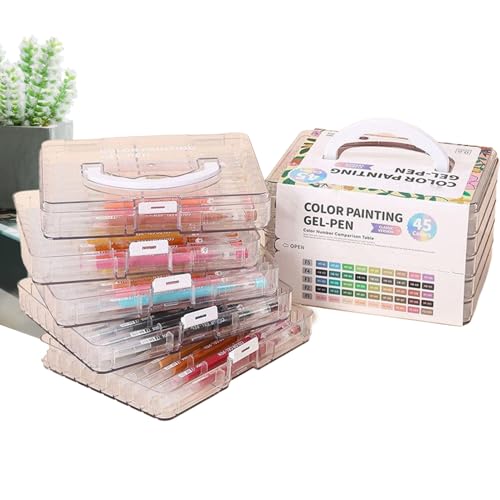 wqibq Gelstifte -Scrapbooks -Marker mit Speicherbox | Farbig glattes Schreiben großer Kapazitätstintenstift zum Zeichnen, Kritzeln, Handwerk, Journaling Art wqibq Gelstifte -Scrapbooks -Marker mit Speicherbox | Farbig glattes Schreiben großer Kapazitätstintenstift zum Zeichnen, Kritzeln, Handwerk, Journaling Art von wqibq