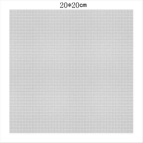 20 x 20 cm Diamant-Stickerei, Leinwand, Diamant-Gemälde, blanko, mit Kleber, leere Leinwand mit Markierungen, Raster zum Aufkleben ohne Bohren, rund von wu