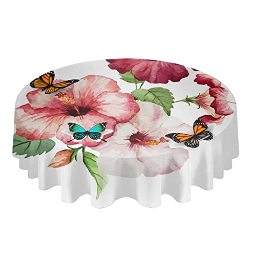 Gartentischdecke 152cm Aquarell-Blumen-Hibiskus-Moscheutos-Blumen-Schmetterling Party Tischdecken rutschfeste Wachstischdecke Abwaschbar Tischwäsche Für Geburtstag Outdoor Garten Gartentischdecke 152cm Aquarell-Blumen-Hibiskus-Moscheutos-Blumen-Schmetterling Party Tischdecken rutschfeste Wachstischdecke Abwaschbar Tischwäsche Für Geburtstag Outdoor Garten von wuhanshiruikewanshangmaoyouxiangongsi
