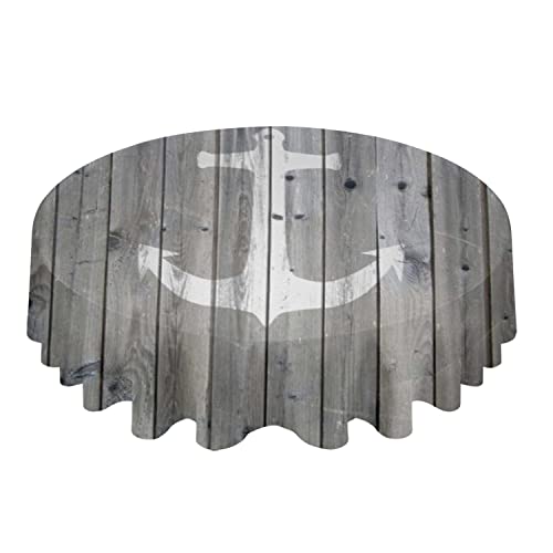 Wachstuchtischdecke 152cm Grauer Anker-Seethema-Vintage Wachstuch Wetterfeste Tischdecke Rund Tischwäsche Für Picknick Indoor Garten Wachstuchtischdecke 152cm Grauer Anker-Seethema-Vintage Wachstuch Wetterfeste Tischdecke Rund Tischwäsche Für Picknick Indoor Garten von wuhanshiruikewanshangmaoyouxiangongsi