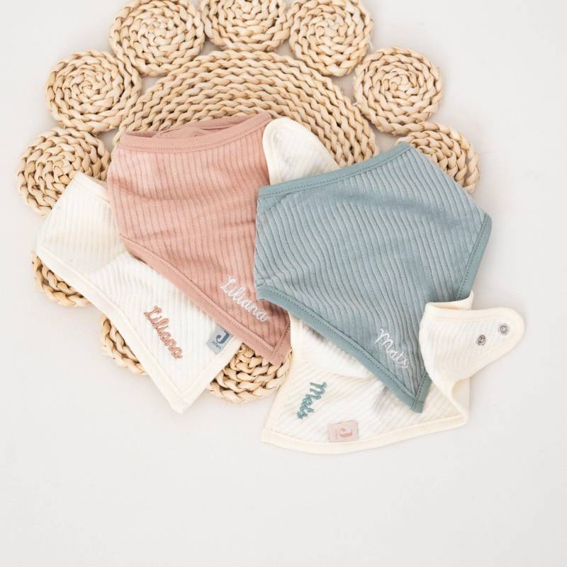 Baby Halstuch Personalisiert, Lätzchen Baby, Geschenk Geburt, Taufgeschenk, Cord, Bandana von wunderwunsch