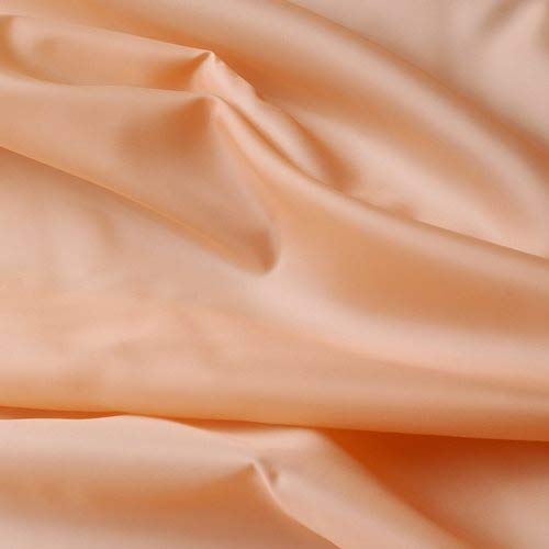 Seidentaft - Stoff Meterware - 27 Farben - Taft - Futterstoff - Deko (apricot) von Aktivstoffe