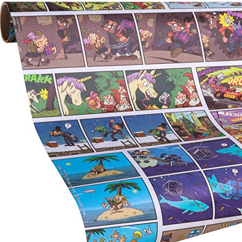 COMIC Geschenkpapier. Kinder & Jugend Geschenkpapier für Mädchen & Jungs zum Geburtstag, Einschulung, etc. Geschenkpapier Rolle 5 Meter. Gratis dazu: 9x Geschenkanhänger. COMIC Geschenkpapier. Kinder & Jugend Geschenkpapier für Mädchen & Jungs zum Geburtstag, Einschulung, etc. Geschenkpapier Rolle 5 Meter. Gratis dazu: 9x Geschenkanhänger. von www.disegno.shop