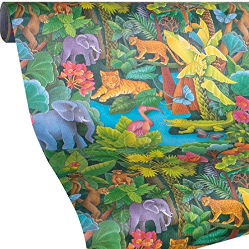 DSCHUNGEL Geschenkpapier Urwald - 5 Meter Rolle Reißfest - Für Mädchen & Jungs - Kindergeburtstag, Ostern, Einschulung, Weihnachten DSCHUNGEL Geschenkpapier Urwald - 5 Meter Rolle Reißfest - Für Mädchen & Jungs - Kindergeburtstag, Ostern, Einschulung, Weihnachten von www.disegno.shop