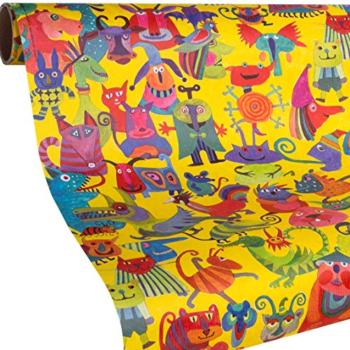 Geschenkpapier Kinder Geburtstag CRAZY PARTY, 5 Meter Rolle, für Mädchen & Jungs zu Ostern, Weihnachten, Einschulung, reißfestes Geschenkpapier Geschenkpapier Kinder Geburtstag CRAZY PARTY, 5 Meter Rolle, für Mädchen & Jungs zu Ostern, Weihnachten, Einschulung, reißfestes Geschenkpapier von Guoml
