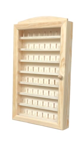 Sammlervitrine Fingerhüte. Für 64 Fingerhüte. In Holz zu malen. Maßnahmen (weit / unterst / hohe): 30 * 6.5 * 54 cm. von www.greca.info
