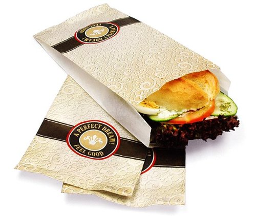 Faltenbeutel / Brötchentüte "FEEL GOOD" bedruckt, 160x60x360 mm, 1.000 Stück von www.to-go-verpackungen.de