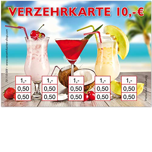250 Verzehrkarten DIN A7, Gesamtwert 10 Euro, praktische Alternative zu Wertmarken, für Vereine, Gastronomie etc., einfaches bargeldloses Bezahlen 250 Verzehrkarten DIN A7, Gesamtwert 10 Euro, praktische Alternative zu Wertmarken, für Vereine, Gastronomie etc., einfaches bargeldloses Bezahlen von www.verzehrkarten-shop.com