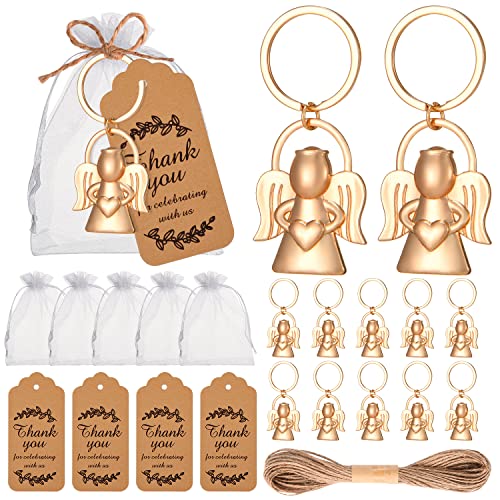 wxfdac Schlüsselanhänger mit Engel-Design, 24 Stück, für Babypartys, Gastgeschenke, Gold, Modern wxfdac Schlüsselanhänger mit Engel-Design, 24 Stück, für Babypartys, Gastgeschenke, Gold, Modern von wxfdac