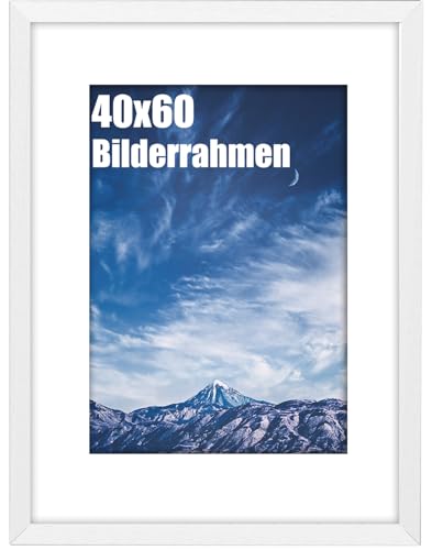 wyewye 40x60 cm Bilderrahmen 1 Stück, Holz-Bilderrahmen mit Passepartout für 40x60 cm Druck, Kunststoff-Bilderrahmen für Wand, Klassischem Design, Perfekt zum Verschenken, Weiß wyewye 40x60 cm Bilderrahmen 1 Stück, Holz-Bilderrahmen mit Passepartout für 40x60 cm Druck, Kunststoff-Bilderrahmen für Wand, Klassischem Design, Perfekt zum Verschenken, Weiß von wyewye