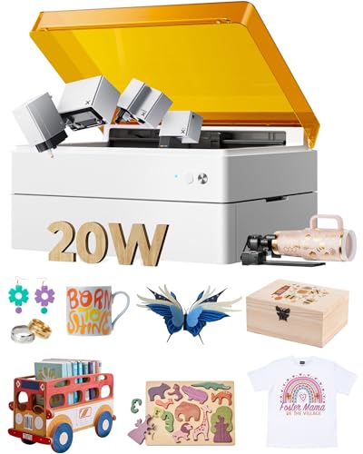 xTool M1 Ultra 4 in 1 Laser Graviermaschine 20W mit Erhöhung und RA2 pro– Schneideklinge, Stanzmaschine, Stiftzeichnen für über 1000 Materialien. Perfekt für DIY, Geschenke Holzhandwerk SMB von xTool