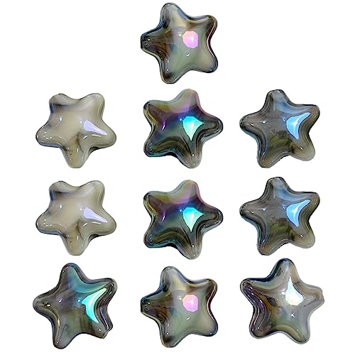 10 Stück/Packung, zweifarbige Stern-Acrylperlen, gemischte Perlen, Halsketten, Armbänder, Schmuckmaterial, Zubehör, Acryl-Perlen-Set von xbiez