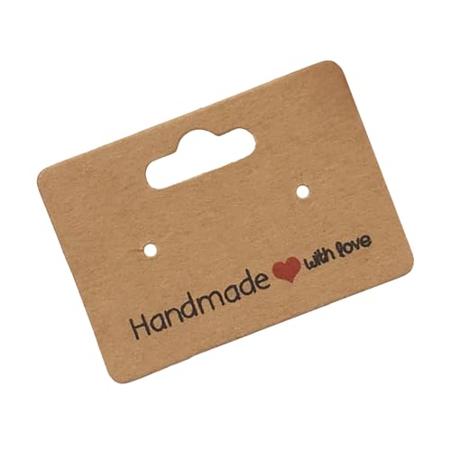 100 Stück Ohrring-Kartenhalter zum Präsentieren von Schmuck, stabile Kraftpapiermaterialien, Heimorganisation, Ohrringe, Präsentationskarten von xbiez