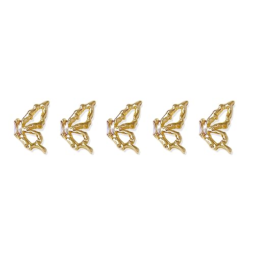 5 x luxuriöse Zirkon-Nagel-Strasssteine, Schmetterlinge, Nagelkunst-Strasssteine, Kristallsteine, Nagelkunst-Werkzeuge von xbiez
