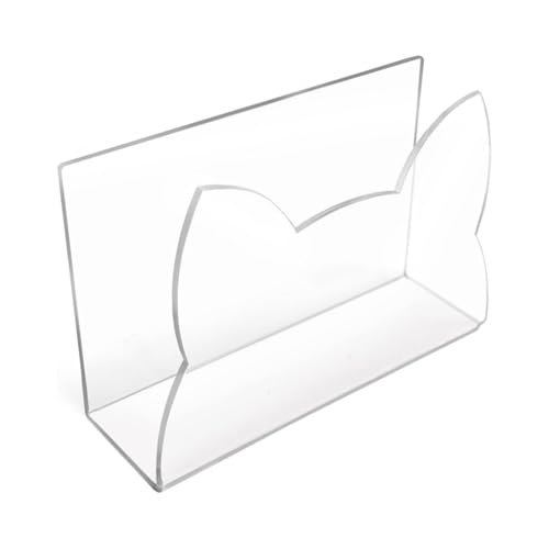 Briefhalter aus transparentem Acryl, Briefablage, Organizer für Schreibtisch, Briefumschlag, Organisation, 15 x 5,5 x 10 cm von xbiez