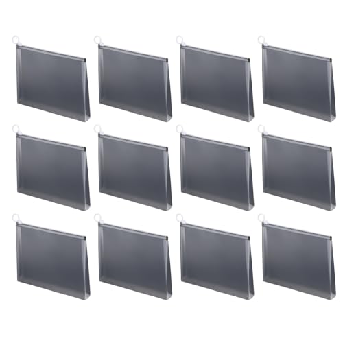 Dokumententasche mit Reißverschlüssen, für Büro und Reisen, mit wasserabweisenden Designs, transparente PVC-Aufbewahrungstaschen, 12 Stück von xbiez