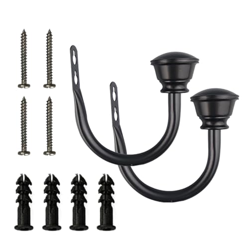 Elegante Vorhanghalter aus Metall für kreative Fensterdekorationen in heller Bronze mit innovativem Design, 2 Stück von xbiez