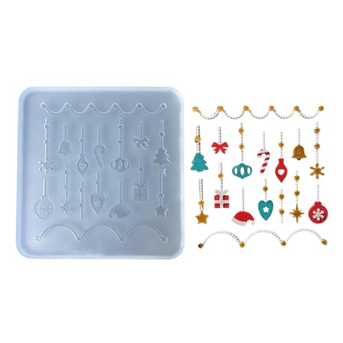 Flexibler Silikon-Anhänger aus Epoxidharz, Weihnachtszubehör, elegante handgefertigte Schmuckprojekte von xbiez