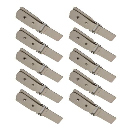 Leder-Knebelverschluss, Knopfverschluss, Metallschnallen, Clip für Mantel, Jacken, Nähzubehör, 10 Stück von xbiez